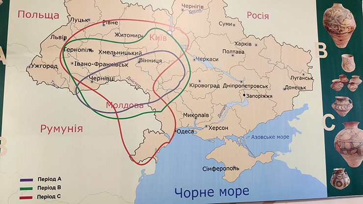 Ареал распространения трипольской культуры, карта